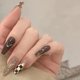 thumbnail image 1 of Uñas postizas con diseño de diamantes de imitación, manicura francesa brillante de Aurora, 24 piezas, 1 of 4