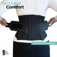 thumbnail image 7 of Alpha Medical 10” Vented Back Support Lower Back Brace Herniated Disc Scoliosis Back Pain Relief Lifting Belt Back Muscle Tension Back Sprain Back Strains  L0625  (XX-Large Black), 7 of 7