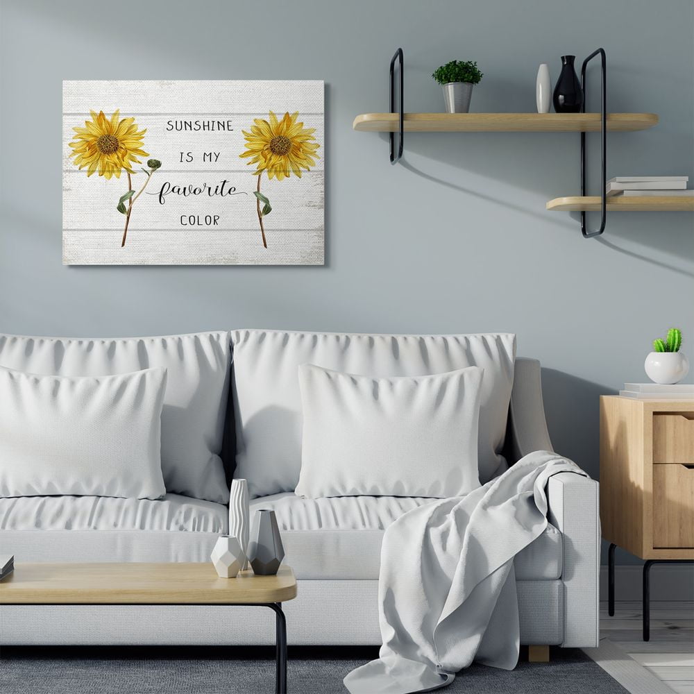 Stupell Industries Sunshine is My Favorite Color with Sunflower Accents Designed by Daphne Polselli