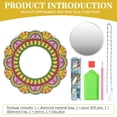 thumbnail image 3 of Kits de pintura de espejo compacto DIY por números, espejo de bolsillo colgante, flor, decoración del hogar FLhrweasw Nuevo, 3 of 9