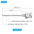thumbnail image 2 of Uxcell 12 Pcs 18G 1 Inch Blunt Tip Dispensing Needle with Lure Lock for Refilling Liquid Inks Adhesives, 2 of 6