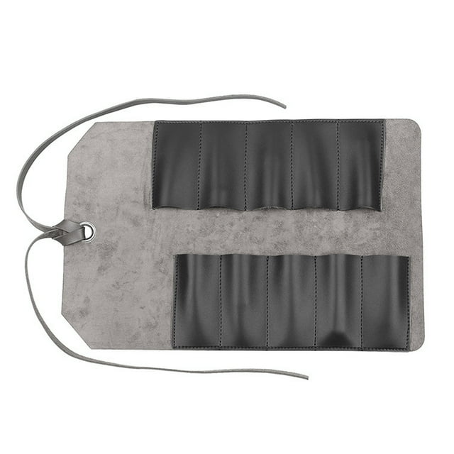 Tignapoo Portable Leather Tool Organizer - Compact Hardware Storage Case for Knives and Wrenches, Made from Durable PVC with Soft Microfiber Interior, Available in Brown and Black Options.