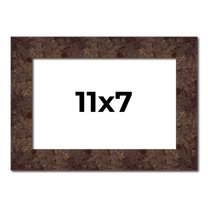 11x7 Frame Brown Burl Real Wood Picture Frame Width 1.625 Inches | Interior Frame Depth 0.5 Inches