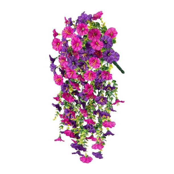 Guirnalda de rosas artificiales para decoración del hogar, flores de plástico y seda para colgar en la sala de estar, el dormitorio, el patio y el balcón. Guirnalda de flores artificiales de 75 cm de