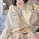 thumbnail image 3 of Sanrio-abrigo a cuadros con pompón Purin para niña, suéter informal, chaqueta Kawaii, bonito, My Melody, Kuromi, Cinnamoroll, Otoño e Invierno, 3 of 4