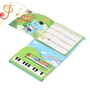 Bigfun 20-key Piano Book Electronic Piano Keyboard & Book 2-in-1 Piano Songbook with Built-in Keyboard with 10 Instruments & 10 Songs Educational Musical Gadget for Kids