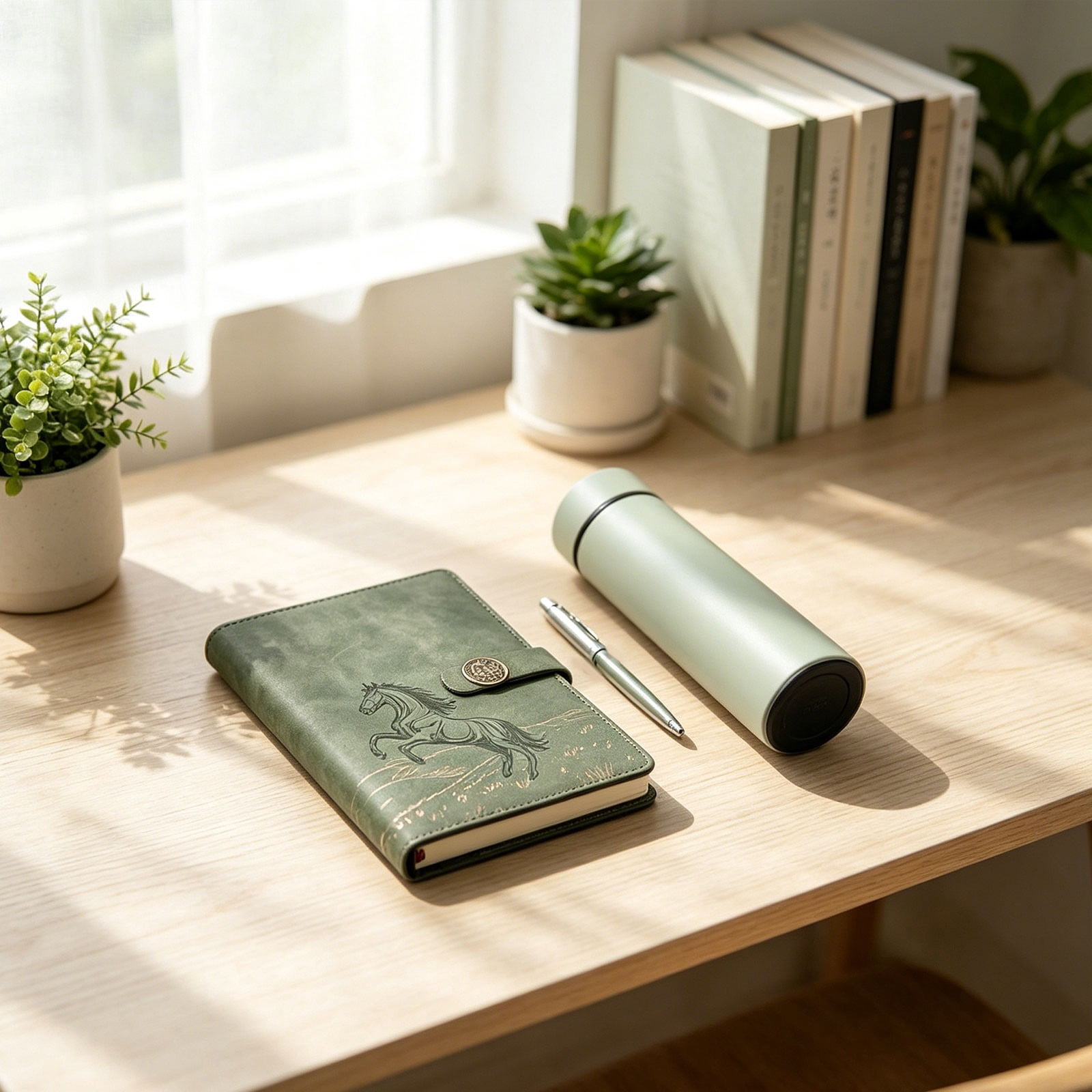 Year National Notebook and Thermal Cup Set; Souvenir A5 notebook for business; Practical gift combination