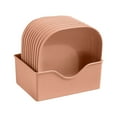 thumbnail image 1 of MVRLSH Clearance! Square Bowl Wheat Pasta Bowl Lightweight Bowl Snack Soup Dessert Rice Plate Plate With Base 10PC, 1 of 8