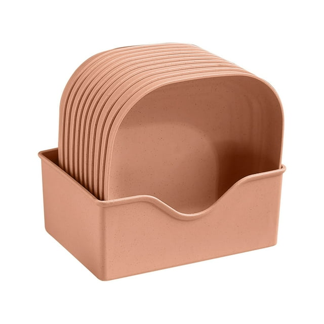 MVRLSH Clearance! Square Bowl Wheat Pasta Bowl Lightweight Bowl Snack Soup Dessert Rice Plate Plate With Base 10PC