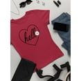 thumbnail image 3 of Hello Heart W Daisy T-Shirt Women -Image by Shutterstock, Female 4X-Large, 3 of 4