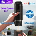 thumbnail image 3 of i Cafilas ME2218 19 Bar 2in1 Portable Espresso Coffee Machine with heating function Fit Nes Capsule & Coffee Powder for Vehicle, Travel, Home, Office,Red, 3 of 21