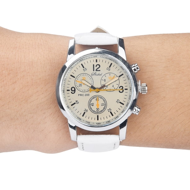 Reloj de cuarzo para hombre, relojes para hombre, reloj de cuarzo con cristal de rayos azules que simula la epidermis de la muñeca, reloj con correa de cuero, reloj general