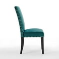 thumbnail image 6 of Modway Parcel Performance Velvet Dining Side Chairs - Set of 2 in Teal, 6 of 11