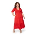 thumbnail image 2 of Leota Curve Marlo Dress Solid Barbados Cherry Size 3X, 2 of 5