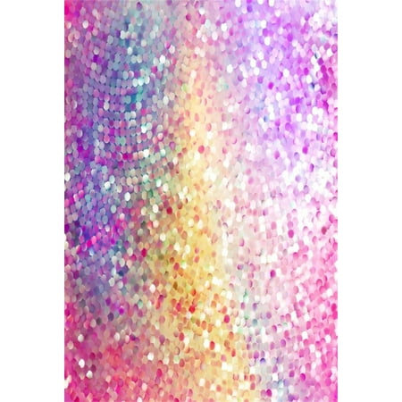 HelloDecor Polyster 5x7ft Party Sequins Backdrop Colored Glitter Decoration Photography Background Sweet Sparkles Spangly Paillette Kid Girl Artistic Portrait Photo Shoot Studio Props Video Drop