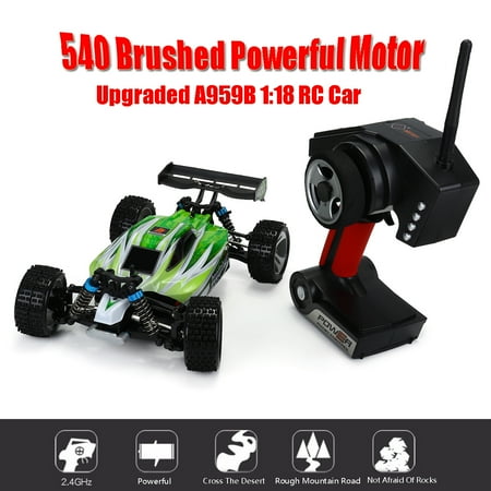 Electric Rc Buggy Kit Wltoys A959-B 1/18 2.4G 4WD 70km/h Electric Off-Road RC Car Buggy High Speed + Control Upgraded Version Christmas Racing RC Car Birthday Gift ()