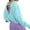 Heather Knit, variant on Women Loose Fit Cropped Athletic Top ,Back Cross Cutout Long Sleeve Workout Shirt, Lightweight Breathable Sports Pullover