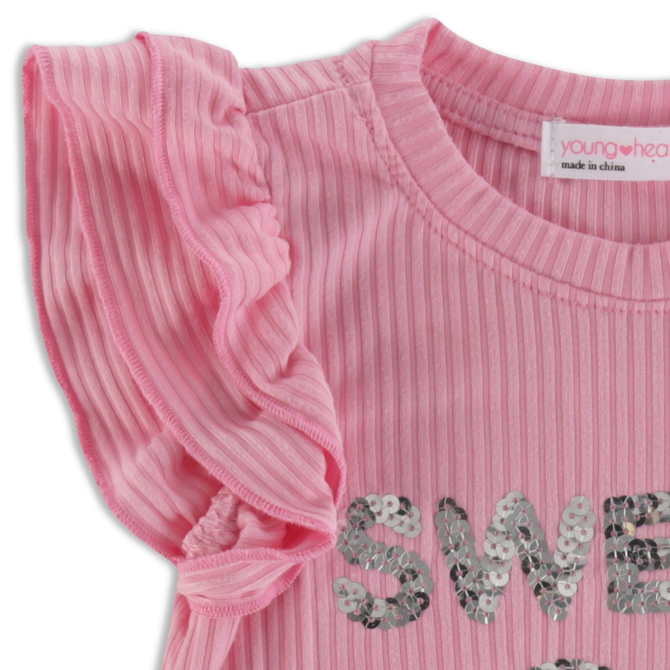 Young Hearts Toddler Girl 2Pk Short Sleeve Tops , Size 2T-4T