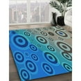 thumbnail image 2 of Ahgly Company Indoor Rectangle Patterned Blue Jay Blue Area Rugs, 7' x 9', 2 of 6