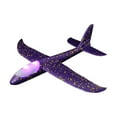 thumbnail image 3 of Foam Throwing Glider Airplane LED Light Up Head DIY Hand Launch Flying Toy Outdoor Sports Aircraft Model Blue, 3 of 7