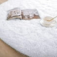 thumbnail image 5 of LOCHAS Round Fluffy Area Rugs Soft Rug for Living Room Bedroom Kids Nursery Home Decor Shaggy Carpet 6 Feet, White, 5 of 7