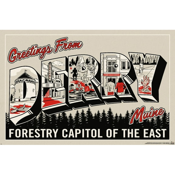 IT: Welcome to Derry (2025) - Greetings From Derry Wall Poster, 22.375" x 34"