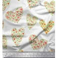 thumbnail image 1 of Soimoi polyester Crepe Fabric leaves,floral & Heart Printed Craft Fabric by the Yard 52 Inch Wide, 1 of 1