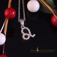 thumbnail image 5 of Diamond Celebrity's0.55ct Cubic Zirconia White Silver LEO-AUGUST Month Men's & Women's Pendant, 5 of 11