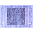 thumbnail image 1 of Ahgly Company Machine Washable Indoor Rectangle Abstract Blue Modern Area Rugs, 2' x 4', 1 of 4