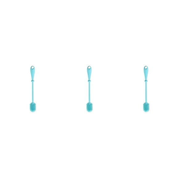 Wosthever Herramienta de de cepillo de silicona de mango largo para biberón Recipiente de boca estrecha y profunda, Azul, S Type1 NO1