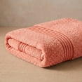 thumbnail image 1 of Toalla Baño Completo MELOCOTTON HOGAR 150x80cm 620gr Suave Y Absorbente Cenefa Bordada NARANJA, 1 of 4