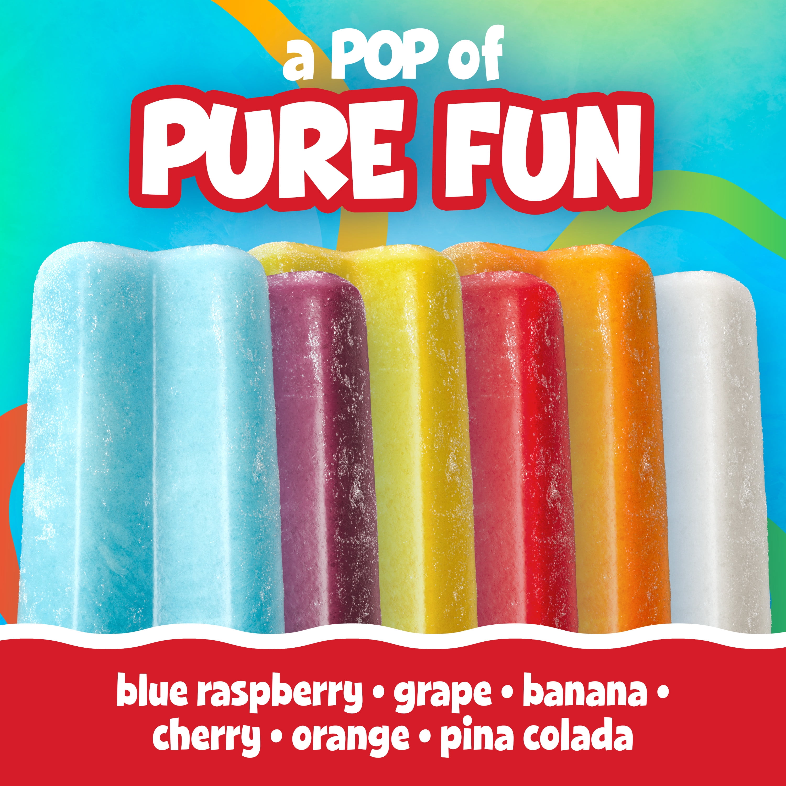 Budget Saver Sugar Free Twin Pops, Assorted Flavors, 12 Count, Popsicles with Natural Colors