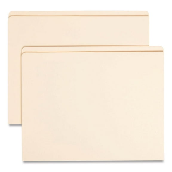 Smead 10315 File Folders with Media Pocket, Straight Top Tab, Letter, Manila, 50/Box