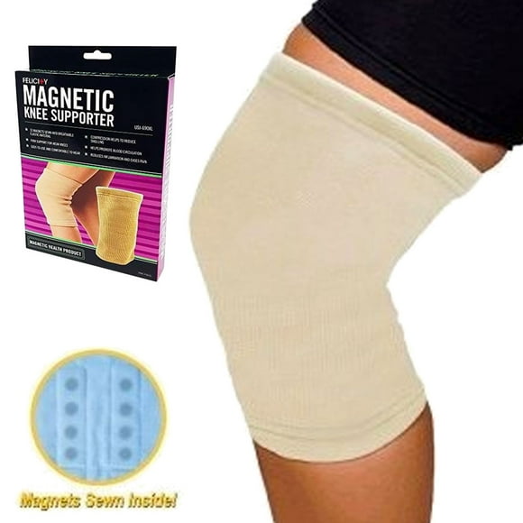 Daiwa Felicity Support Magnétique pour Genou Confort et Soutien Ferme pour Genoux Faibles Arthrite Douleur Articulaire Récupération (Beige - Grand)
