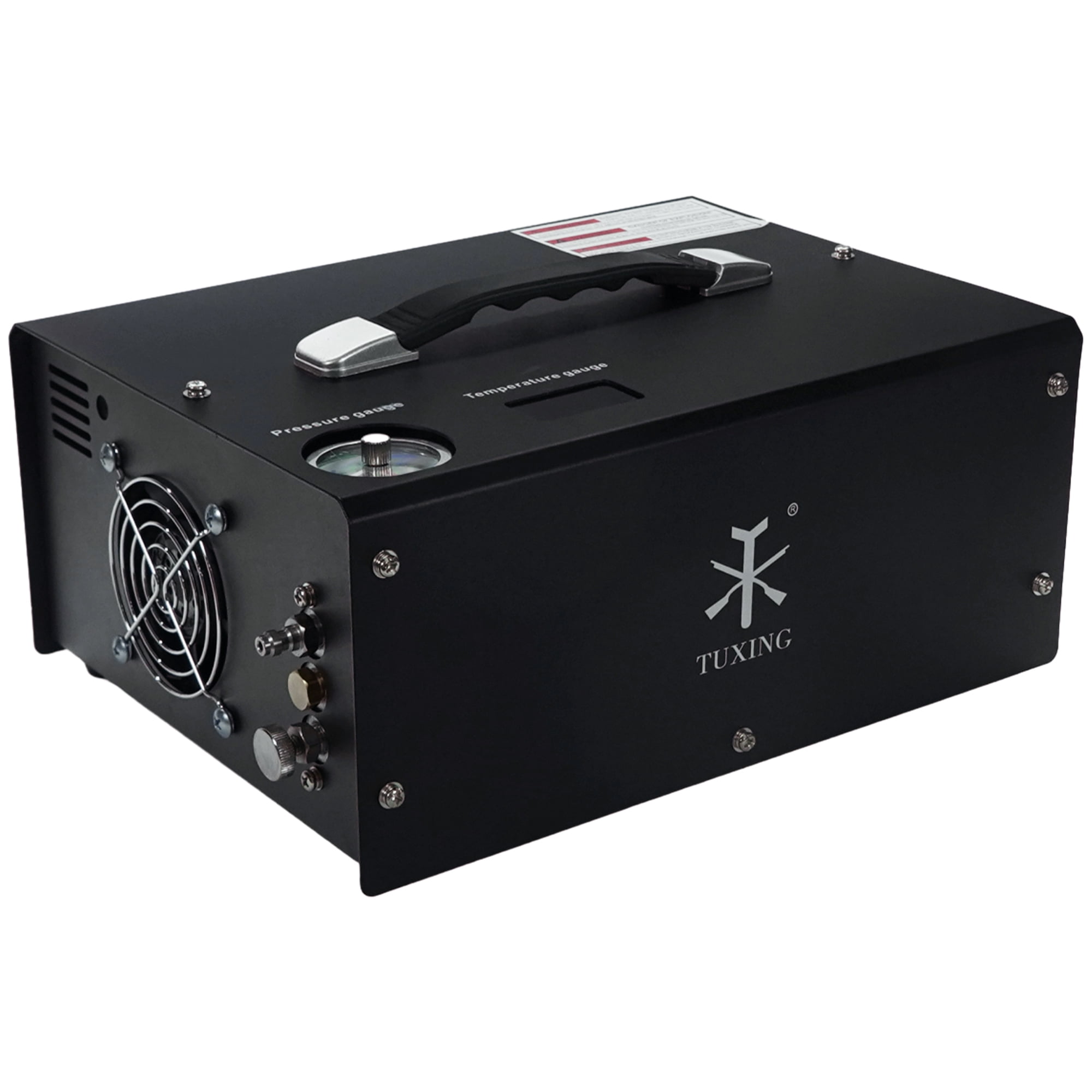 TUXING Portable PCP Air Compressor, 4500Psi/30Mpa, Auto Stop,Oil-Free,Built-in Converter Powered by Car 12V DC or Home 110V AC,Paintball Tank Compressor with Extra Moisture-Oil Separator