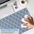 thumbnail image 4 of Long Mouse Pads for Desk,Blue Geometric Striped Pattern Desk Mats on Top Of Desks, Desk Mouse Pad Extra Large with 3mm Non-Slip Base and Stitched Edge for Gaming,Office,Work,Home 31.5"x15.7", 4 of 6