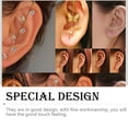 thumbnail image 3 of Ear Cuff Wrap Crawler Hook Earrings Ear Studs Alloy Rhinestone Ear Jewelry for Valentine, 3 of 9