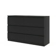 thumbnail image 4 of Miniyam 6 Drawer Dresser, Waterproof Wood Storage Cabinet, Modern Minimalist for Adults, Black, 4 of 8