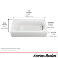 thumbnail image 2 of American Standard 1393.202 Princeton 60" Three Wall Alcove Enameled Steel Soaking Tub -, 2 of 5