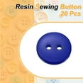 thumbnail image 3 of 20pcs Resin Sewing Button, 12.5mm (1/2") 2 Holes Round Craft Buttons, Navy Blue, 3 of 6
