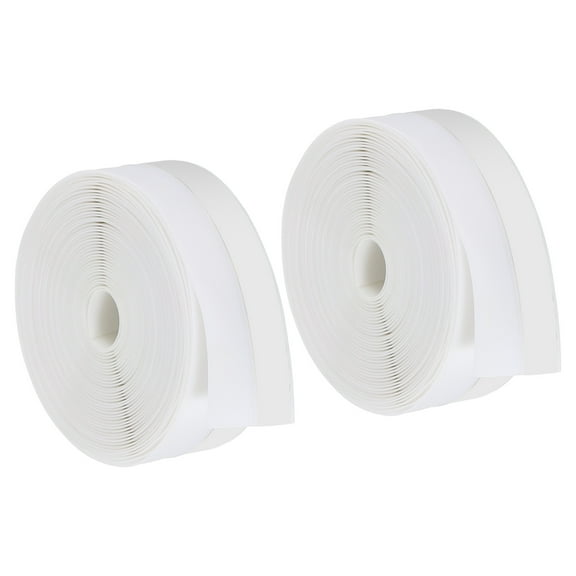 Uxcell 16.4Ft Weather Stripping Door Seal, 2Roll 1"W Silicone Sealing Tape, White