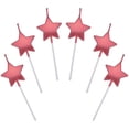 thumbnail image 1 of Velas de cumpleaños en forma de estrella, 6 piezas de decoración para tartas, velas de cumpleaños, velas metálicas para tartas para niños, cumpleaños, bodas, 1 of 6