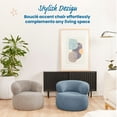 thumbnail image 5 of ECR4Kids Sophie Sherpa Toddler Accent Chair, 13.5in Seat Height, Kids Furniture, Peacock Blue, 5 of 9