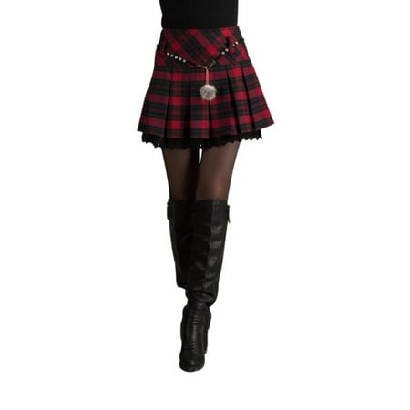 - EFINNY Womens Winter Plaid Casual High Waist Mini Skirts Ruffle Pleated Dress Plus Size