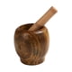 thumbnail image 5 of Mortero de madera con maja, tazón triturador, utensilio de cocina, trituradora manual reutilizable L, 5 of 9