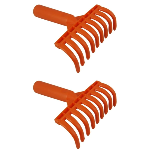 2X Cabezas de Rastrillo para Aceitunas, Rastrillo de 9 Dientes, Pala de Plástico Multiusos, Rastrillo para Recoger Aceitunas, Herramientas de Jardinería, Diámetro Interior de 2,5cm