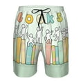 thumbnail image 3 of Logiee Books Print Mens Swim Trunks Quick Dry Board Shorts,Breathable Hawaii Beach Shorts Swimwear Bathing Suits-X-Large, 3 of 6