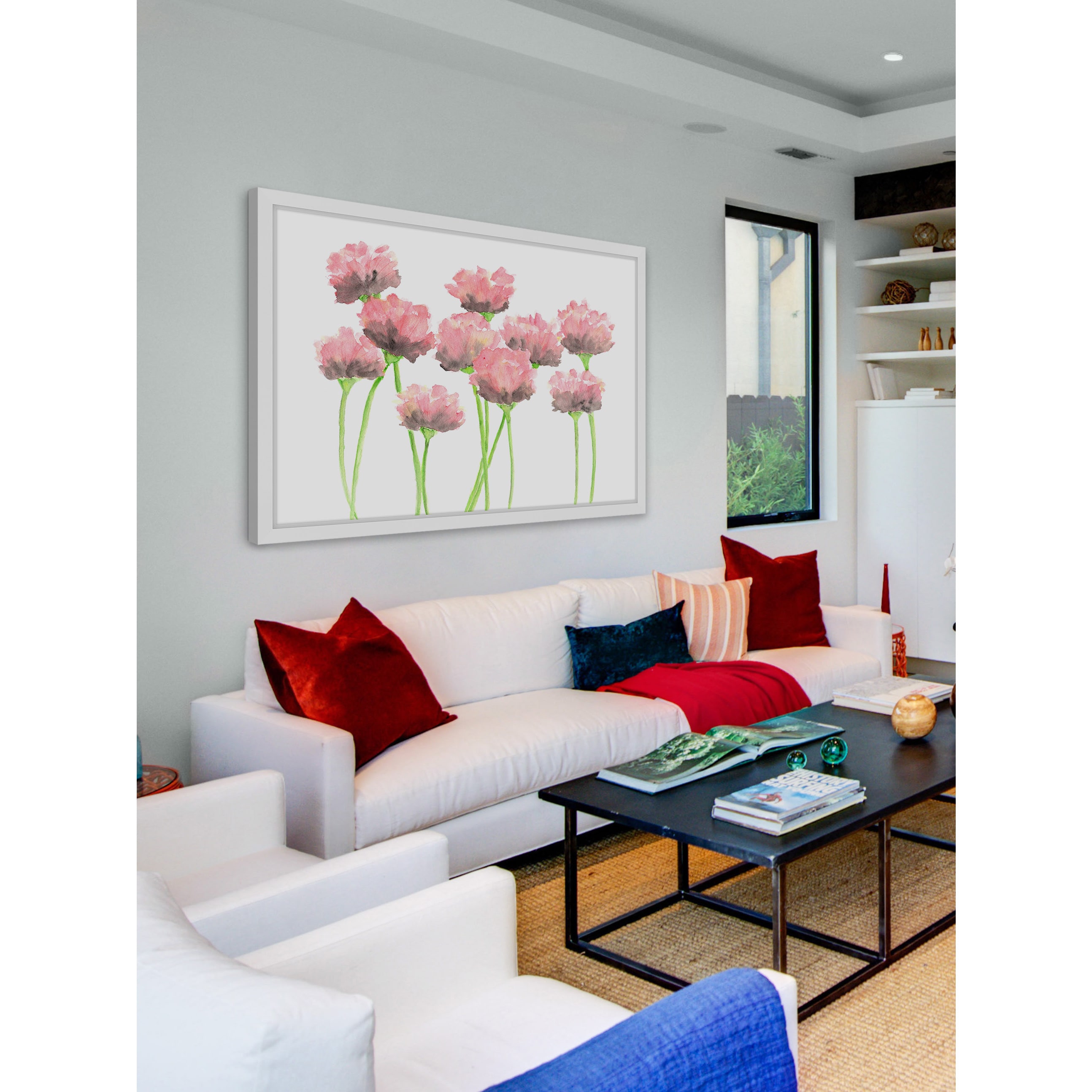 Marmont Hill 'Pink Poppies' by Thimble Sparrow Framed Painting Print
