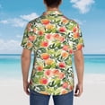 thumbnail image 4 of Susaid Fruits Peach1 Print Hawaiian Shirts for Men Women,Hawaiian Summer Short-Sleeve Casual Relaxed-Fit Button-Down,X-Large, 4 of 7