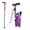 Purple, variant on ROGTZ Folding Walking Cane, 5-Level Height Adjustable Walking Stick for Men & Women with Comfortable Plastic T-Handle Portable Walking Stick,Blue Floral Printing